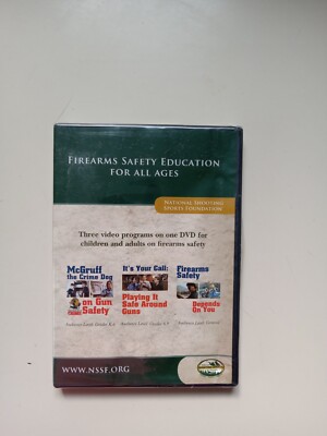 NSSF Firearm Safety Education For All Ages, 3 Programs on one DVD - Brand New