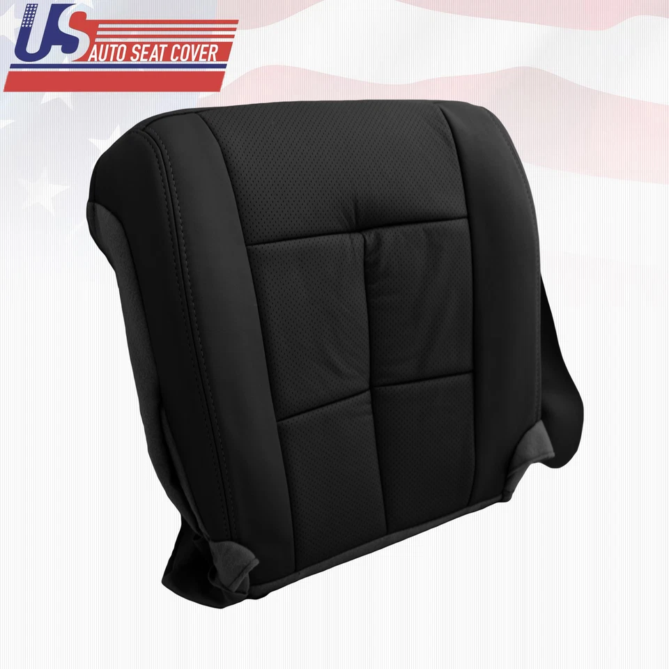 Cubierta de asiento inferior de cuero negra perforada Lincoln Navigator Driver 2007 a 2012 Foto 3 de 4
