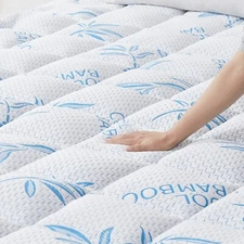 California King Size Bamboo Mattress Topper Extra Thick Cooling Mattress Pad