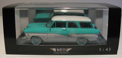 NEO Scale Models 1:43 Resin 44550 Ford Taunus P2 Kombi grün-weiß neuwertig