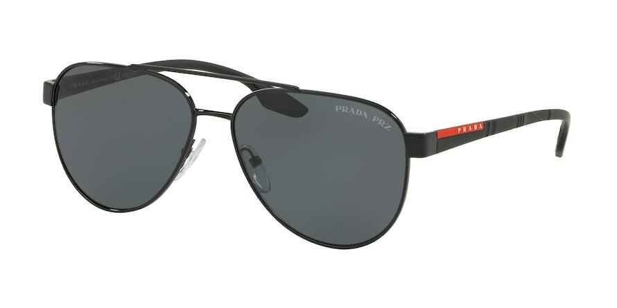 Prada Linea Rossa Pilot Men's Sunglasses - Black for sale online 