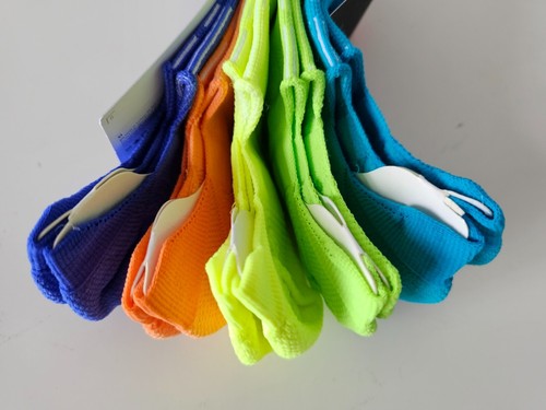 NWT LULULEMON Power Stride Socks Men's Medium 5-Pack Blue Green Yellow Orange - Picture 8 of 9