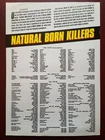 Natural Born Killers - Press Kit Synopsis / Cast & Crew Sheet #B12109
