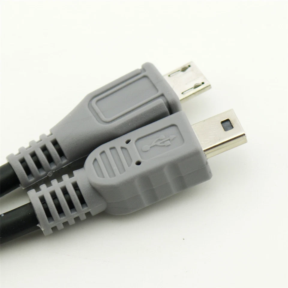 Mini 5 Pin B Male To Micro USB 5 Pin Male Converter OTG Adapter Data Cable 3ft - Image 4 of 4