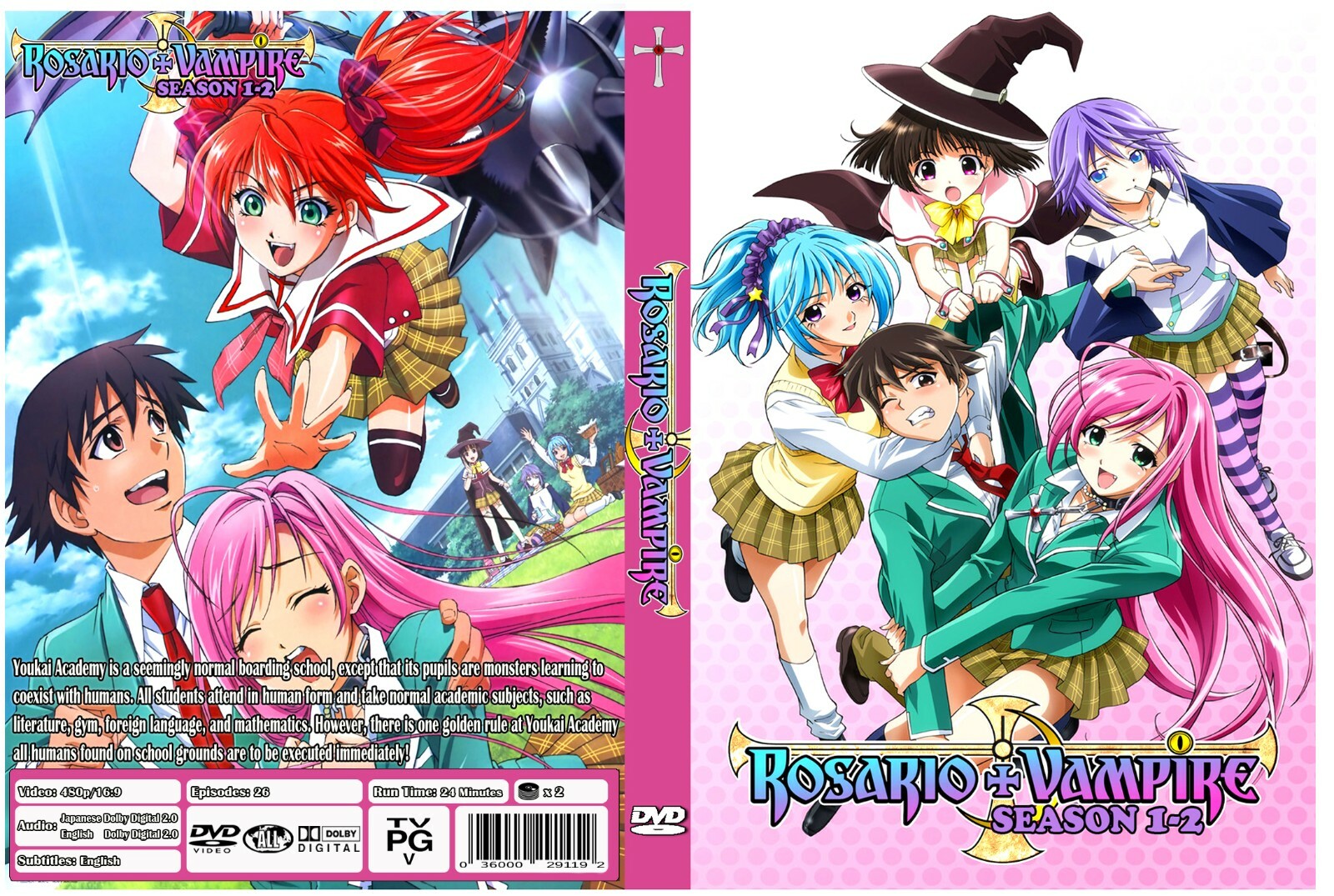 Rosario+Vampire Season 1-2 Episodes 26 Dual Audio EnglishJapanese-English  Subs | eBay