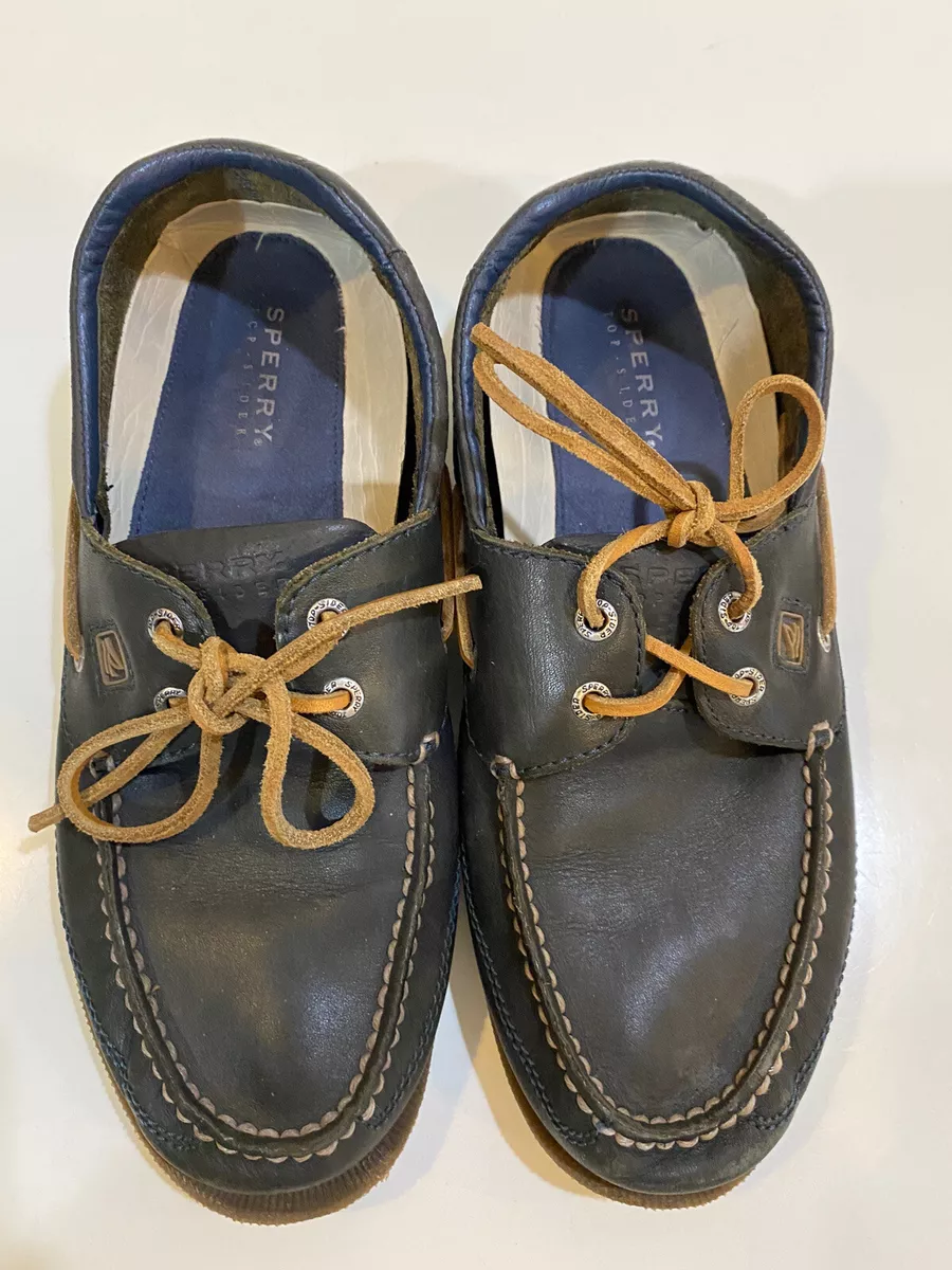 Blue leather best sale sperrys