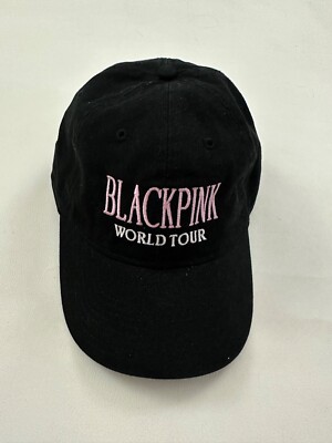 Blackpink World Tour Graphic Adjustable Black Baseball Hat One