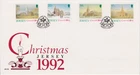 Unaddressed Jersey FDC First Day Cover 1992 Christmas Set
