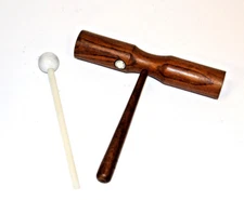 Wooden Agogo Bell Hand Percussion Instrument Professional 2-tone Sound Effect