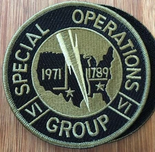 US Marshals Service - Special Edition SOG OD&black thread color patch-Very Rare