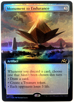 MTG Monument to Endurance EXTENDED ART FOIL Aetherdrift 0394 NM