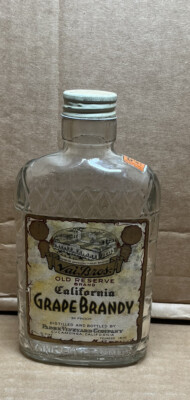 Vintage Via Bros Old Reserve Bottle- EMPTY