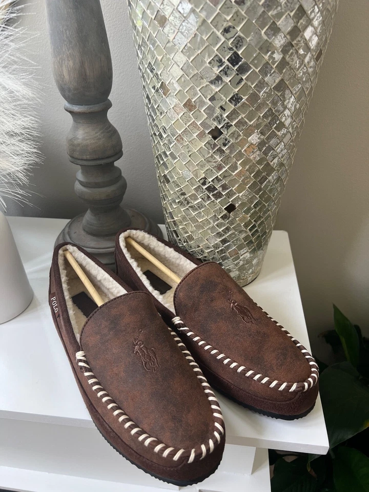 Zapatillas mocasín de espuma viscoelástica marrón talla 9 M Polo Ralph Lauren Cali II para hombre nuevas en caja Foto 4 de 4