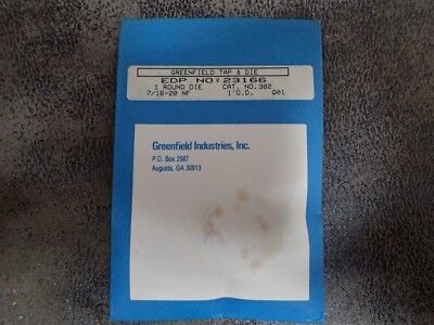 NEW Greenfield 23166 7/16''-20 Round Adjustable Die 1'' O.D (BN271)