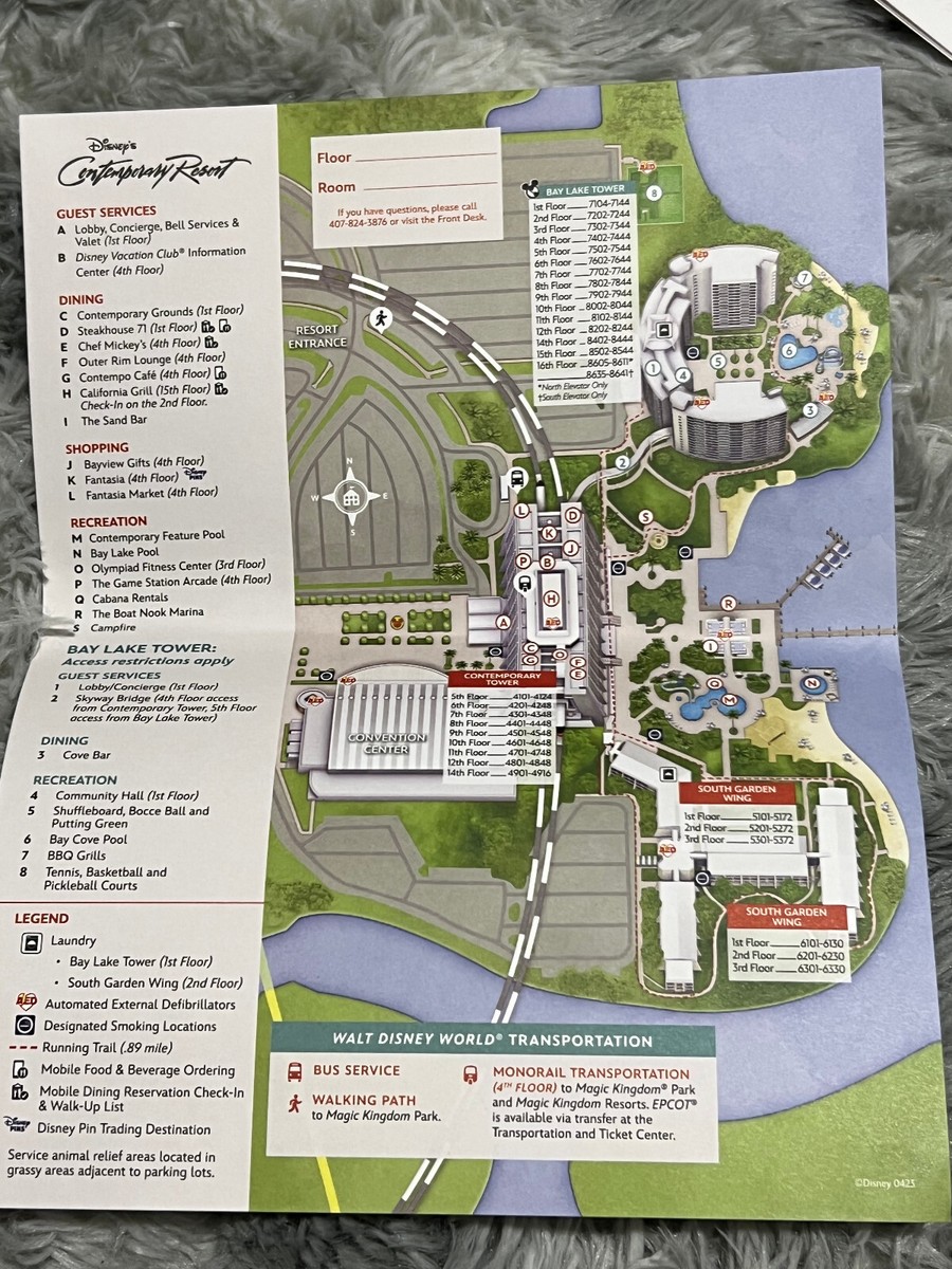 Disneys Resort Map NEW Walt Disney World Coronado Springs S L1200 