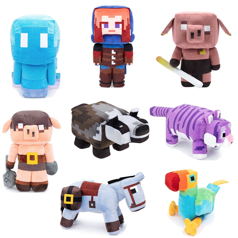 Minecraft Legends Plush Toy Piglin Tropical Bird Stuffed Doll Toy Kids