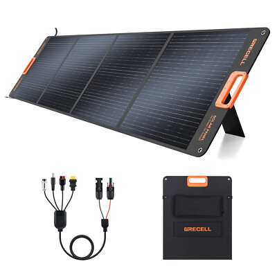 Grecell 200W Portable Solar Panel for Power Station Foldable Solar Charger  USED