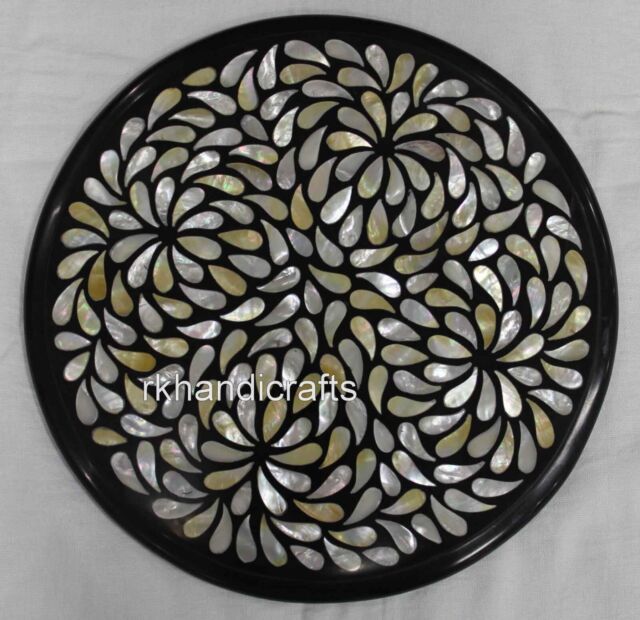 14x14 Inches Marble Side Table Pietra Dura Art Coffee Table Top with Royal Look