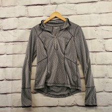 ZELLA Athletic Jacket Womens Medium Running Reflective Striped 1/4 Zip Pullover