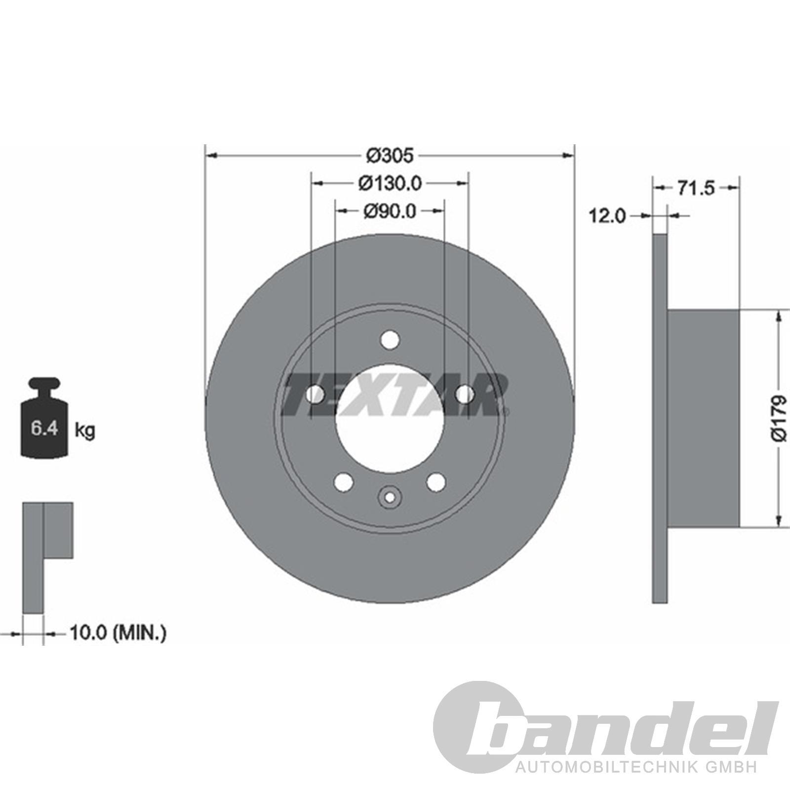 TEXTAR Bremsenset Für Mercedes E-Klasse C207/A207 - Komplettsatz Vorne & Hinten Mit Bremscheiben & Belägen