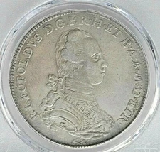 1780 TUSCANY PIETRO LEOPOLDO FRANCESCONE (10 PAOLI) PCGS VF DETAILS KM-C-24.2