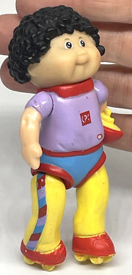 Vintage 1984 Cabbage Patch Kids Figure Poseable Boy Black Hair Roller Skates