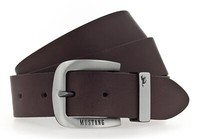 Mustang Leather Belt W125 GüRtel Darkbrown Dunkelbraun Neu