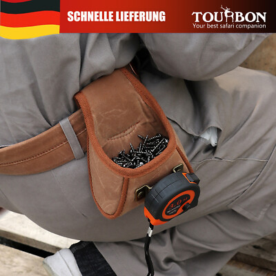 TOURBON 2-in-1-Werkstattwerkzeug-Gürteltasche für Nagelschrauben Bohrer Maßband