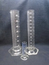 Custom Lab Glass 25mL 240mL 375mL Single Metric Scale Graduated Cylinder B