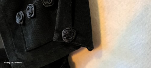 Girls Size 6 Three Piece Black Corduroy Jacket Pants And White Blouse - Picture 8 of 11