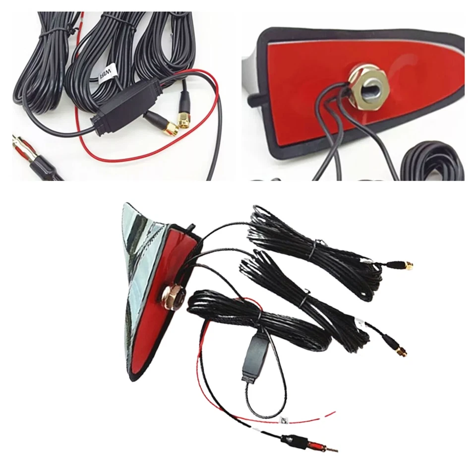 Shark Fin Car Antenna Radio FM/AM Signal Aerial Amplifier For WIFI GPS SystemJUv - Image 2 of 4