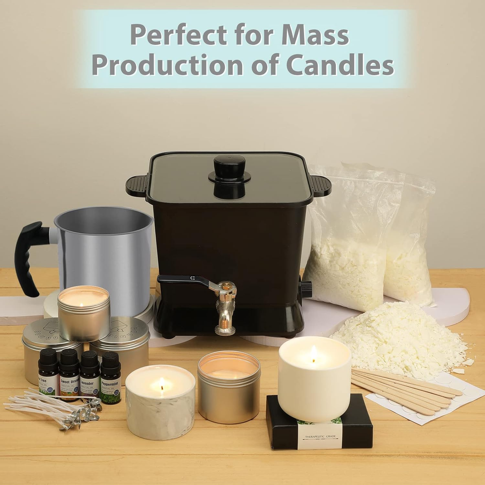 Large 4.5 Qts Electric Wax Melter for Candle Making, Candle Wax Melting