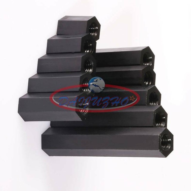 Black Nylon M4 Threaded Hex FemaleFemale Standoff Spacer 10MM30MM eBay