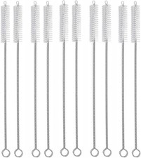 Flexible Nylon Straw Cleaner Brushes - Rust-Resistant, 10 Pack for All Uses