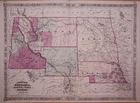 1866 Map ~ Territories of Idaho, Montana, Wyoming & Dakota - A. J. Johnson 18x26