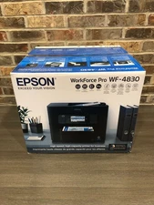 New Open Box WF-4830 Epson Workforce Pro All in One Duplex Scan Copy Fax Printer