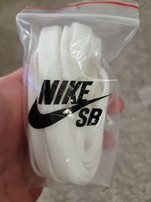 NIKE SB white flat laces nike sb authentic with bag 1cm wide 52inch