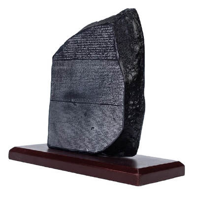 The Rosetta Stone with Wooden Base 8*10 cm  Handmade, certificated