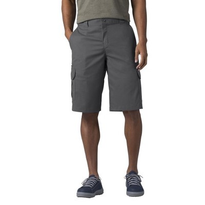 Dickies Men's 13 Inch Relaxed Fit Stretch Twill Cargo Short, Charcoal, 34