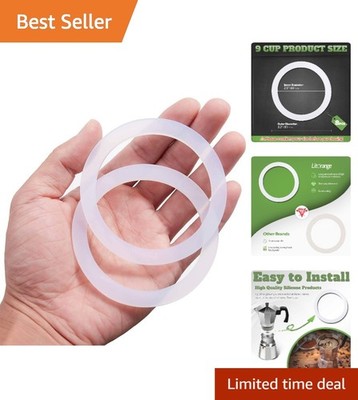 8-Piece Food-Grade Silicone Seals for Bialetti Moka Express Coffee Pot
