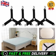 4Pcs Triangle Bed Sheet Mattress Holder Fastener Grippers Clips Suspender Straps
