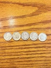 5 Dime Lot Roosevelt .10 90% Silver Pre-1964 Mixed Dates Circulated