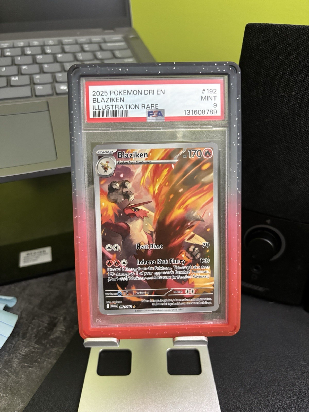 Pokemon TCG Blaziken 192/182 Destined Rivals Illustration Rare Holo PSA 9