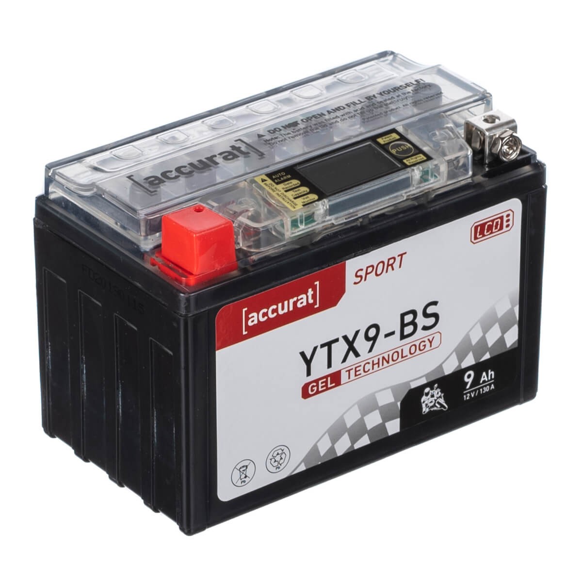 Batteria Moto YTX9-BS Gel 12V 9Ah Scooter Batteria con Display Scooter 8Ah
