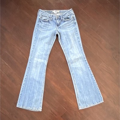 YMI Bootcut Women's Blue Medium Wash Denim Jeans Embroidered Stretch Pockets