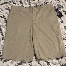 NWT UNDER ARMOUR Tan Shorts Adjustable Waist Performance Uniform Youth Boys 16