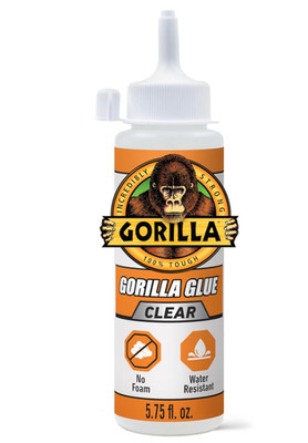 Gorilla Clear Glue - Professional Strength Adhesive, 5.75 fl oz Bottle.