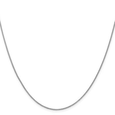 14 Karat Weißgold Franco Kette Halskette, 1 mm