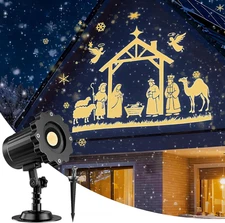 3D Dynamic Christmas Nativity Scene Projector Lights for Indoor and Outdoor Use