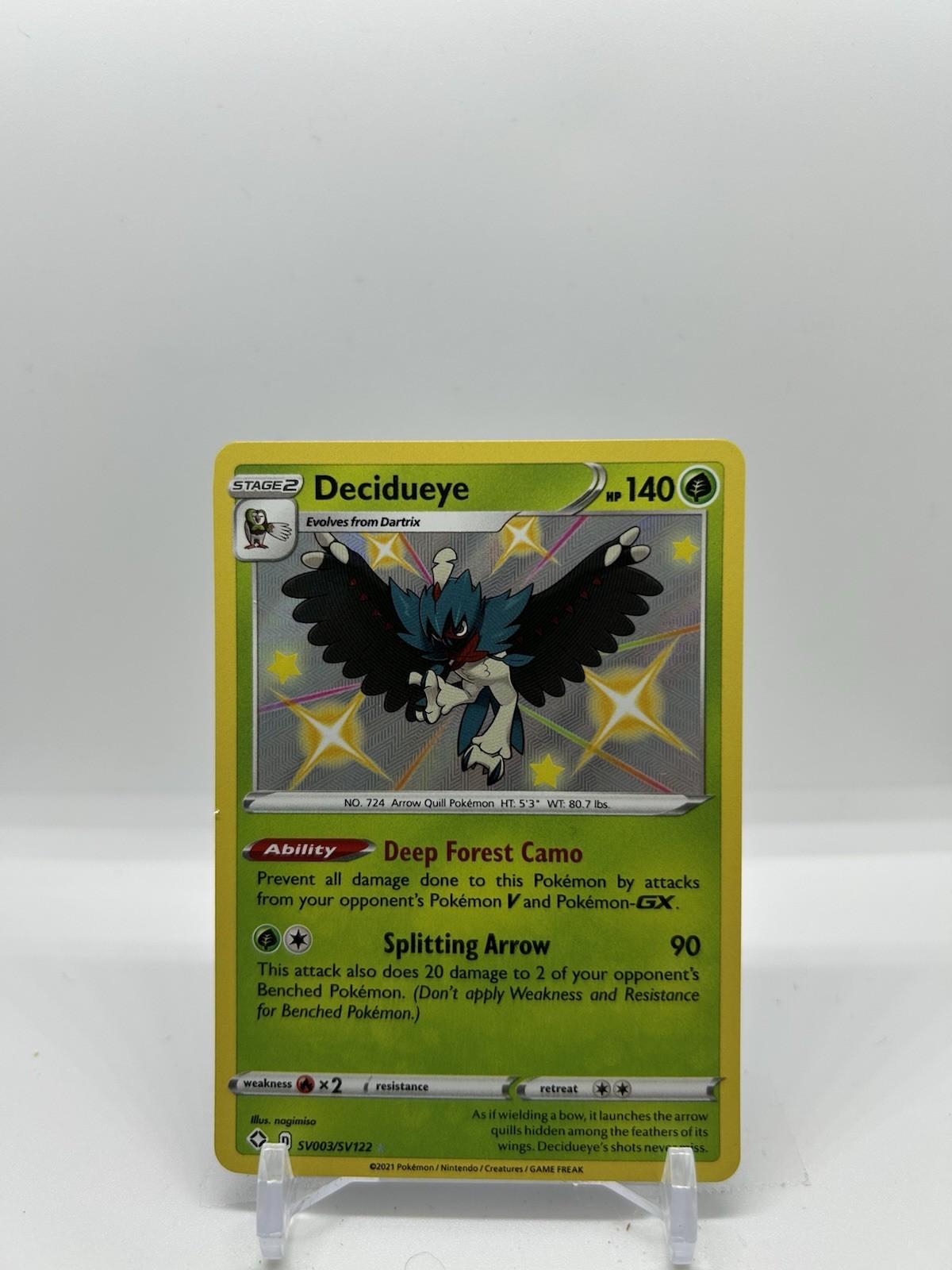 Decidueye SV003/SV122 Shining Fates: Shiny Vault Holo Baby Shiny Near Mint